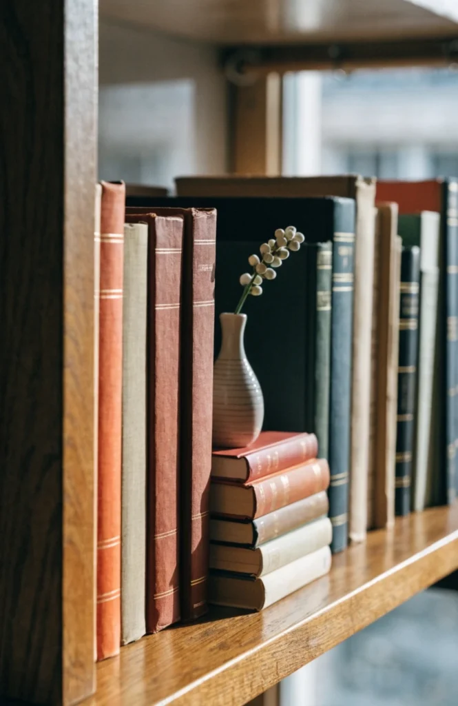 Mix Vertical and Horizontal Stacks on Every Shelf