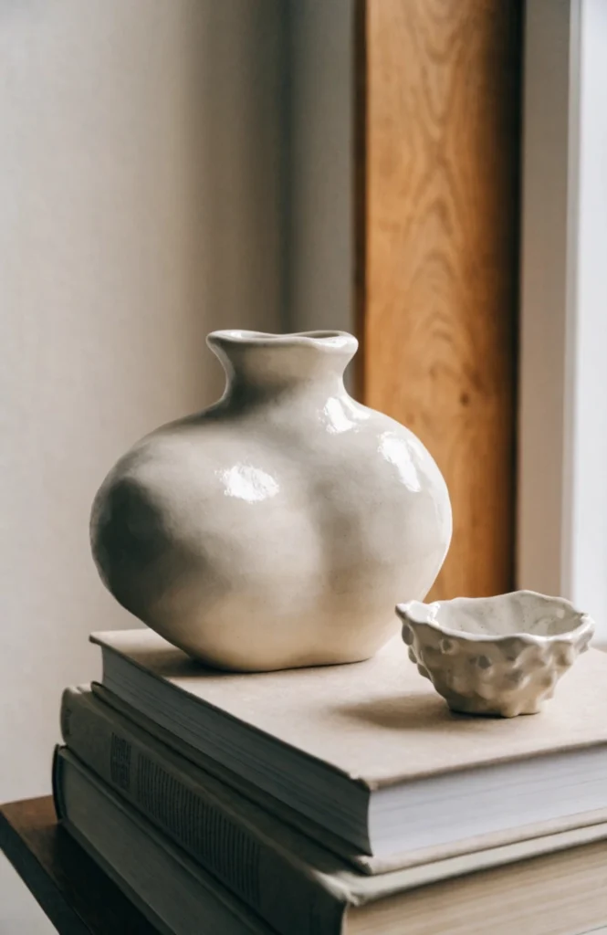 Layer in Sculptural Ceramics Instead of Framed Photos