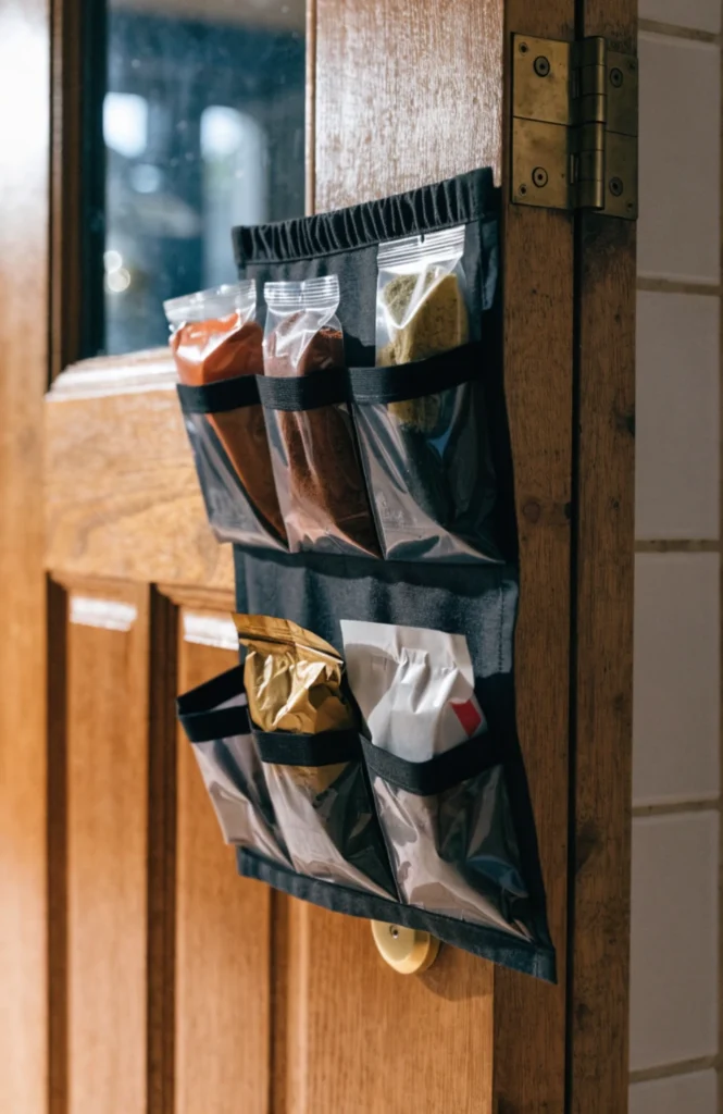 Add a door-mounted pantry organizer