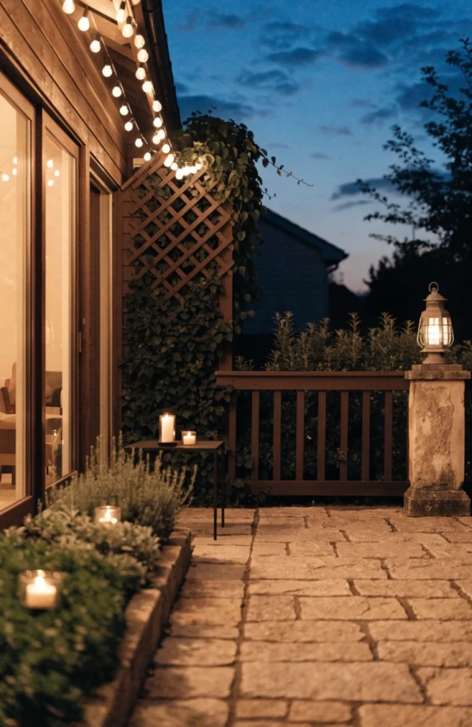 Let the lighting follow one warm color temperature throughout