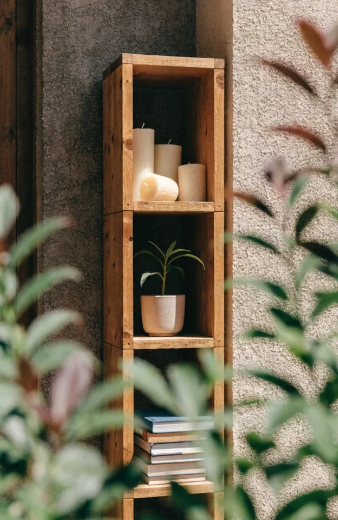 Use a slim vertical shelf instead of a wide console