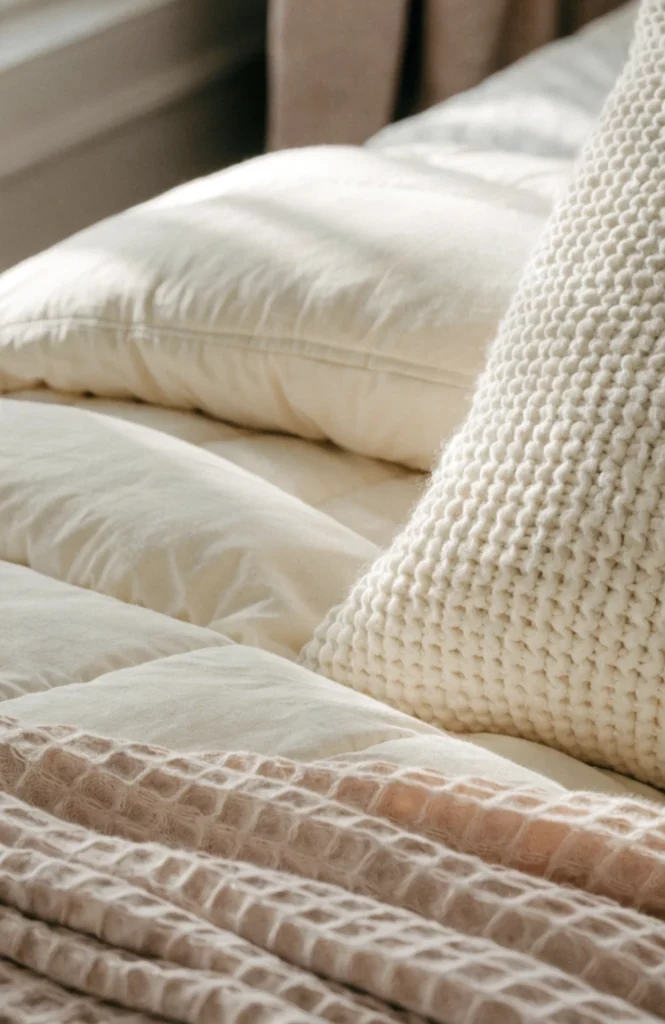 Add Texture Through Layered Textiles, Not Pattern