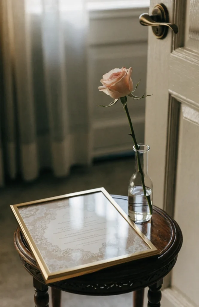 Display the Wedding Invitation or Save the Date