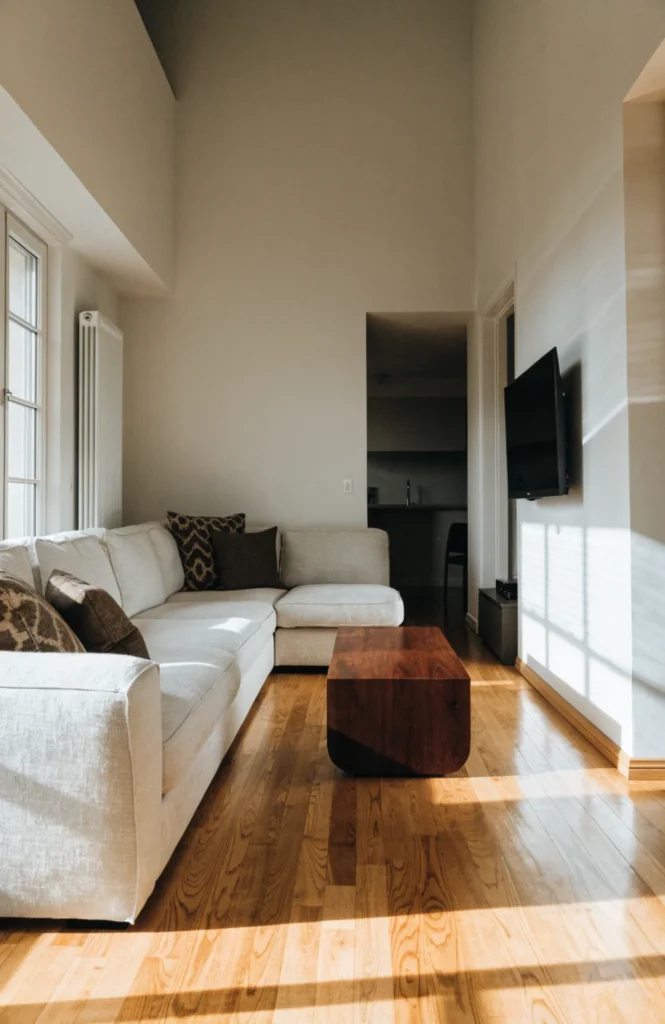 Place the long side along the longest uninterrupted wall