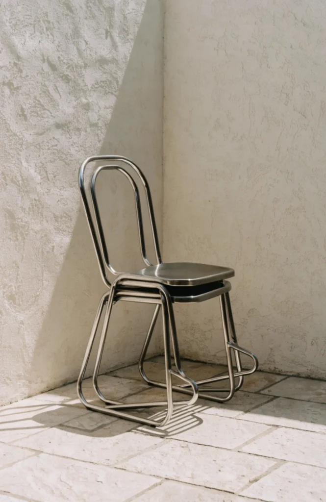 Choose two chairs that stack, not four that don't