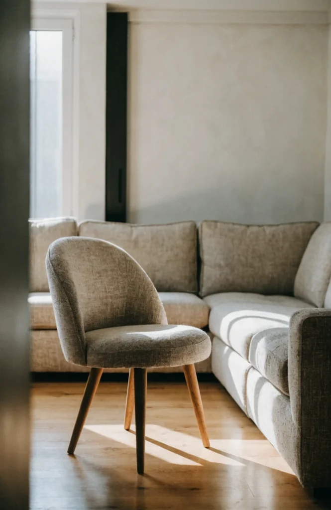 Pair the sofa with a coordinating accent chair