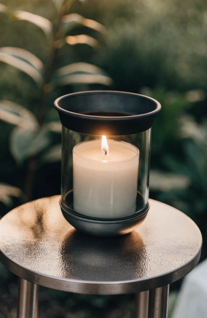 Finish the look with a single scented candle or diffuser