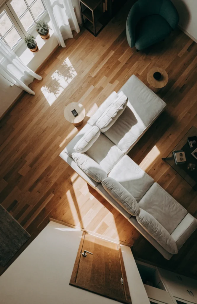 Point the chaise away from the entrance