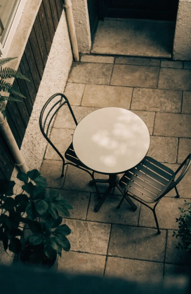 Use a round table instead of a square one