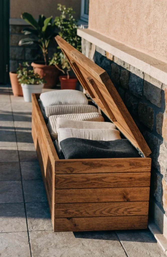 Build a bench with hidden storage underneath