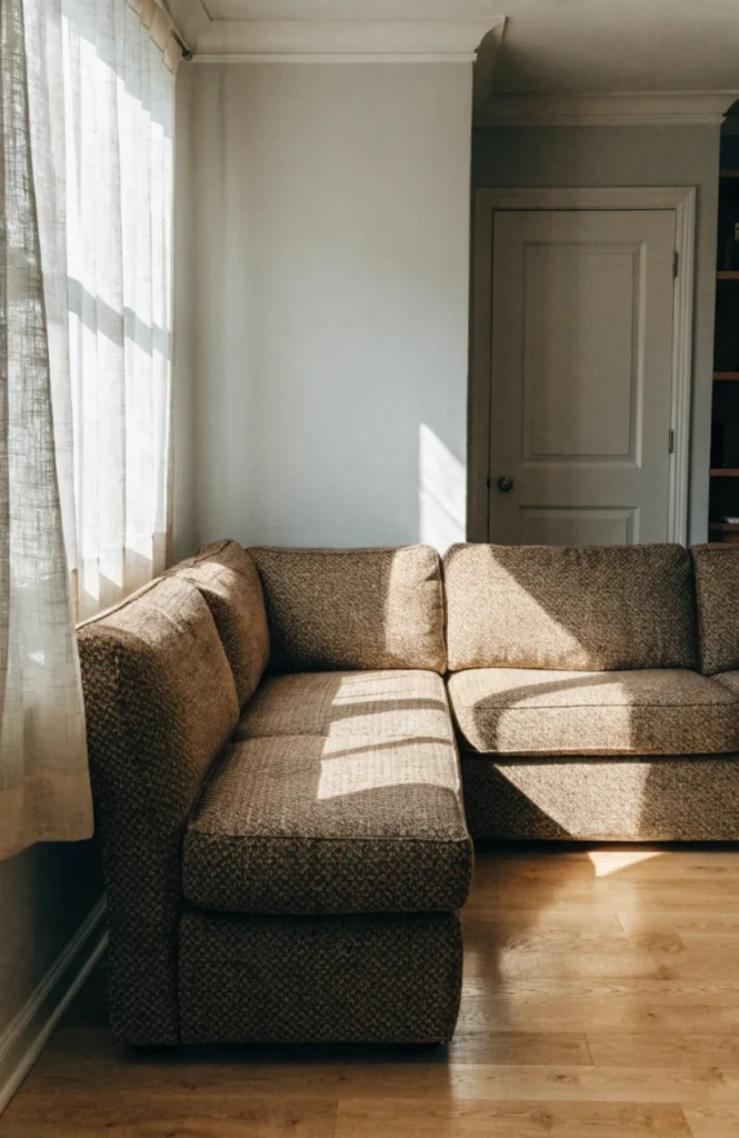Float the sofa a few inches off the wall