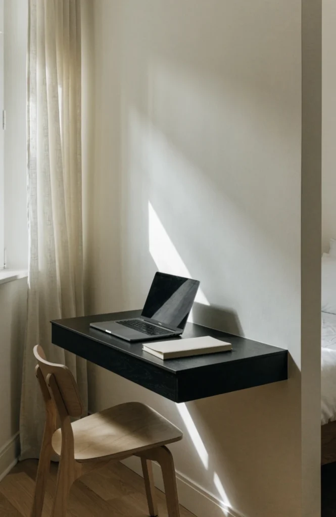  Install a floating wall-mounted desk