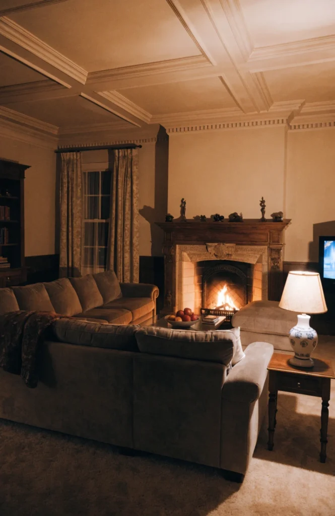 Center the layout on a fireplace instead of a screen