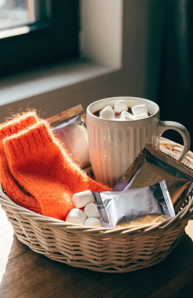 The Hot Cocoa and Cozy Socks Basket