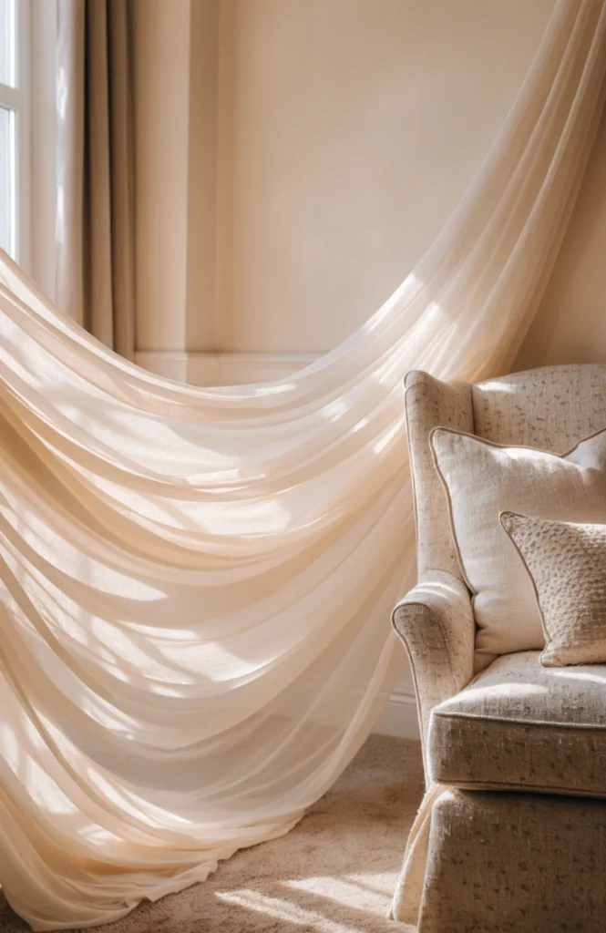 Use Draped Fabric Instead of Paper Streamers