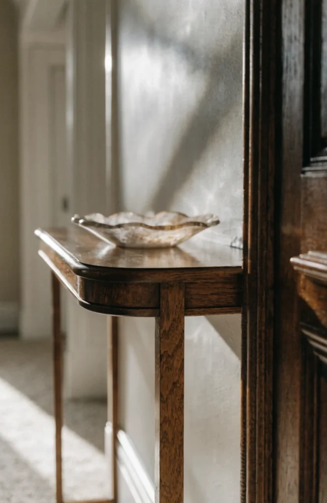 close-up-of-a-narrow-console-table