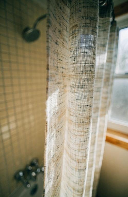 close-up-of-a-textured-woven-shower-curtain