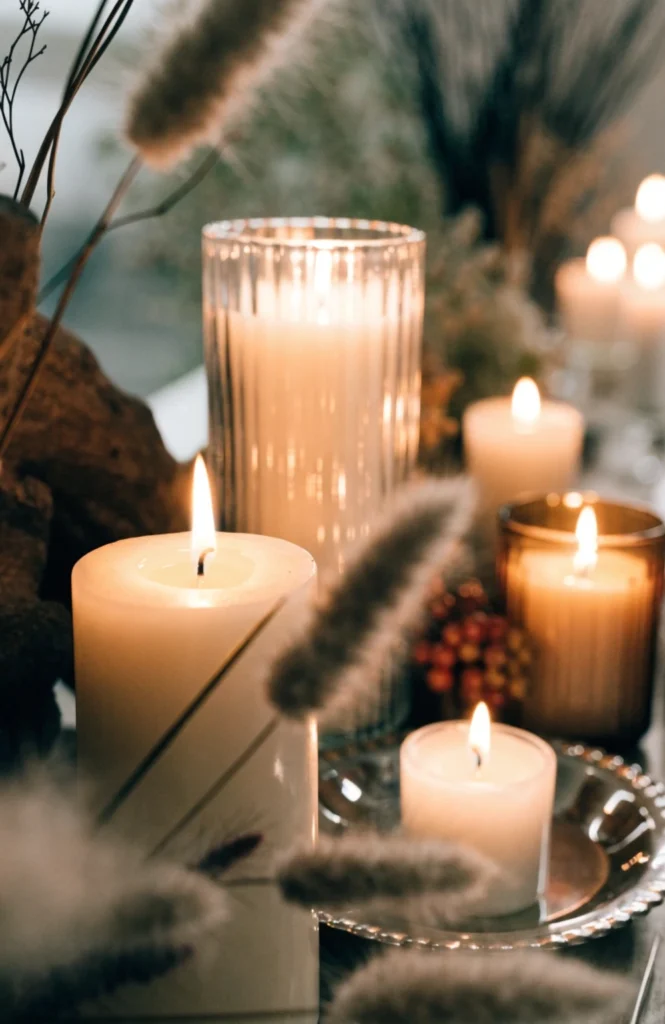 close-up-of-candles-at-varying-h