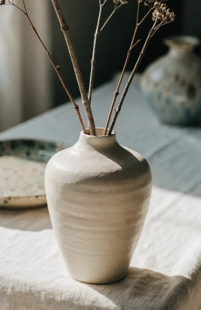 prompt-close-up-of-a-plain-stoneware
