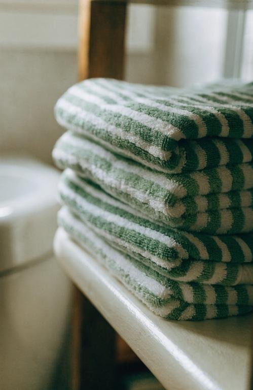 close-up-of-folded-green-and-whi