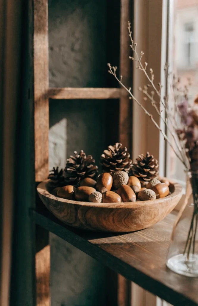 close-up-of-a-shallow-wood-bowl