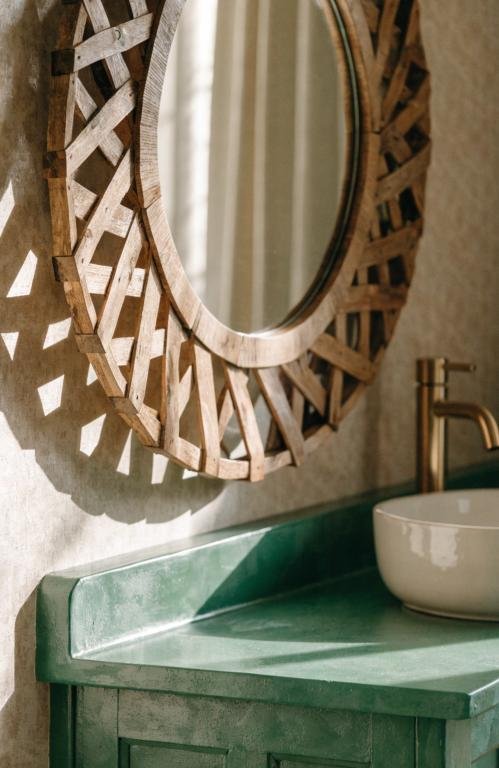 close-up-of-a-round-mirror