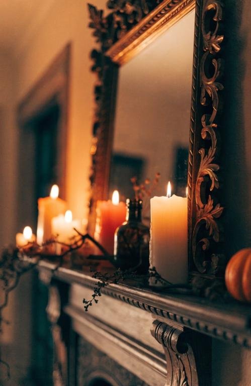 close-up-of-an-ornate-vintage-mirror-leaning