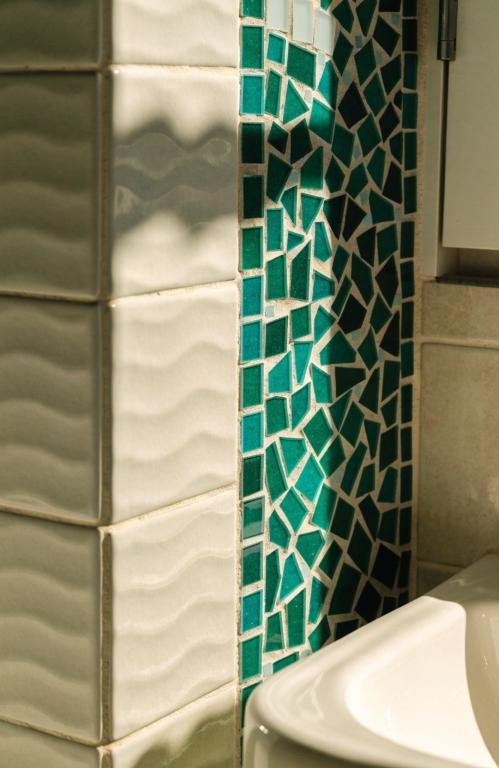 close-up-of-a-green-mosaic-tile
