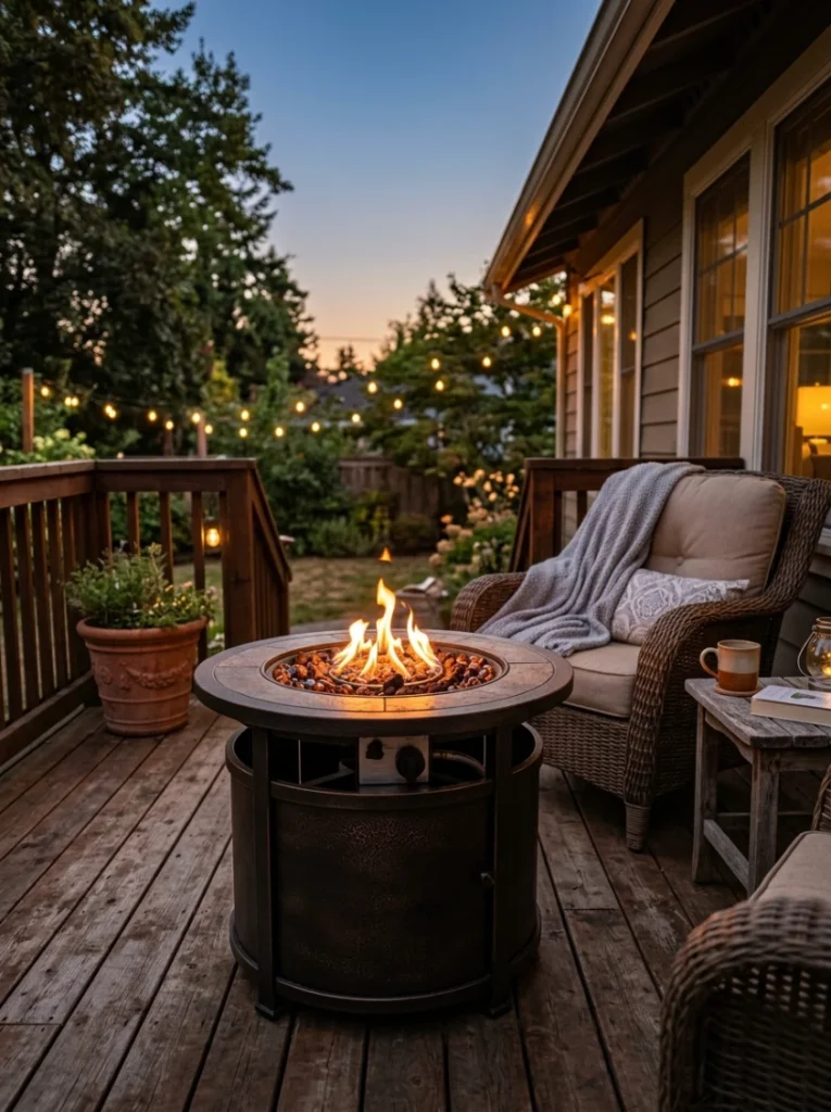 A small fire table