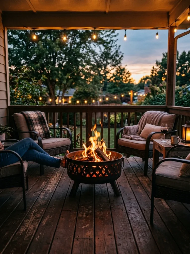 A portable fire pit for flexible placement