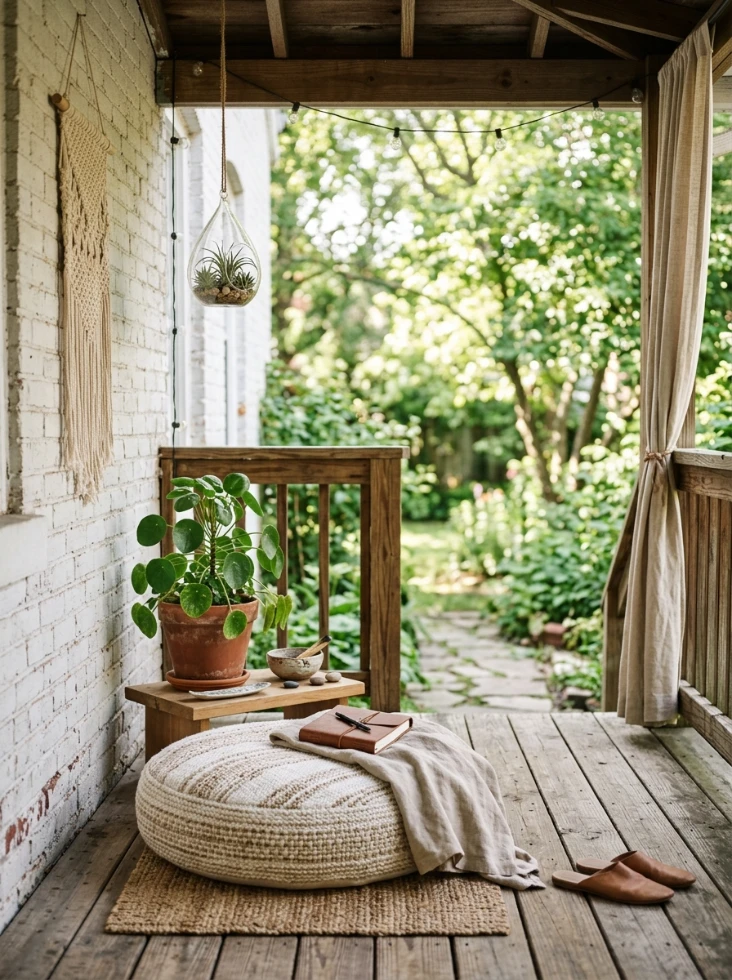 A dedicated meditation or yoga corner