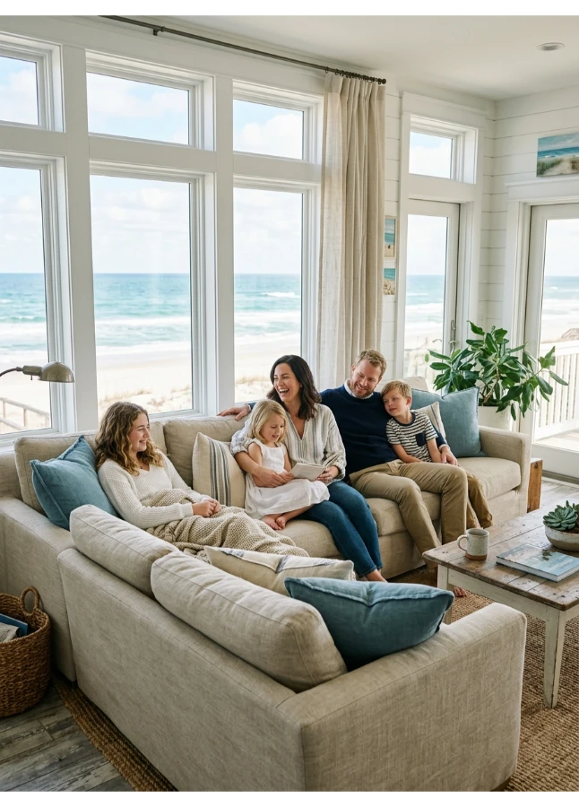 An L-shaped sofa for a relaxed, family-friendly layout