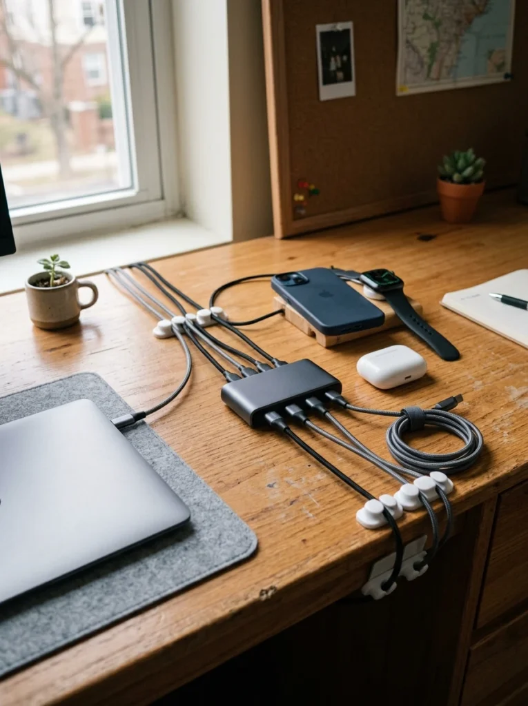 Cable management to hide the mess