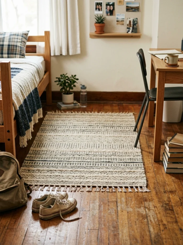 An area rug to warm up the floor