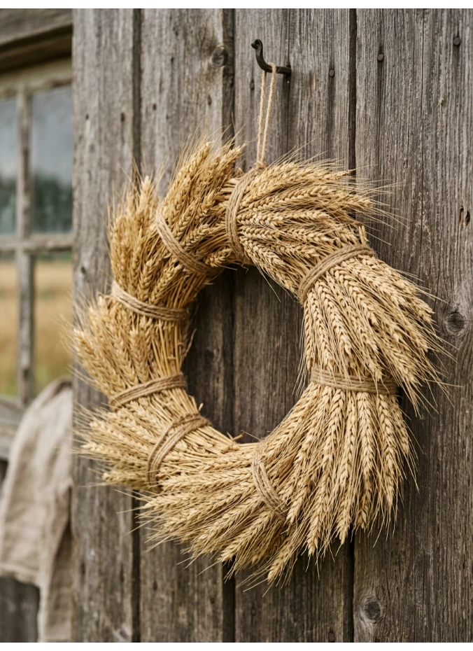 A wheat and grain wreath
