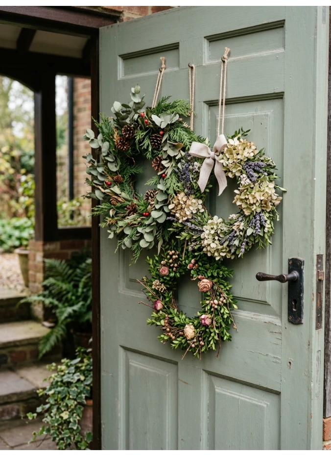 A cluster of small wreaths instead of one large one
