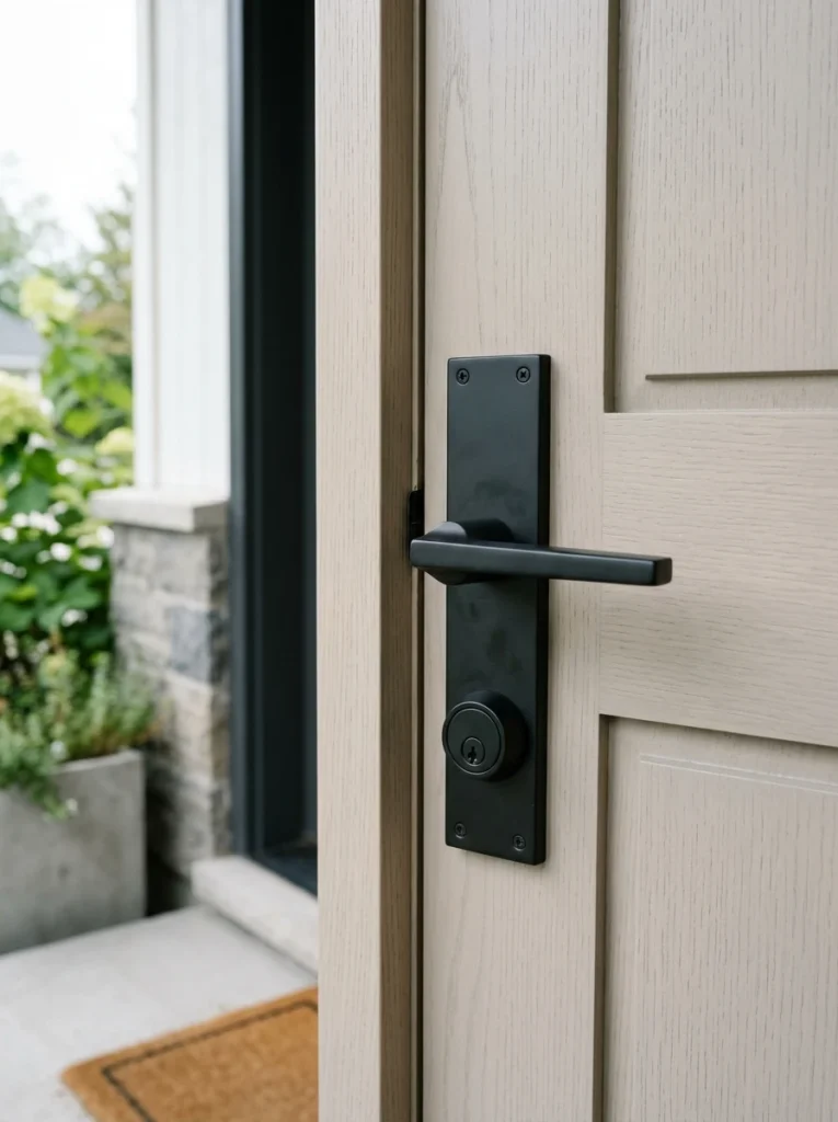 Matte black fixtures for a modern edge