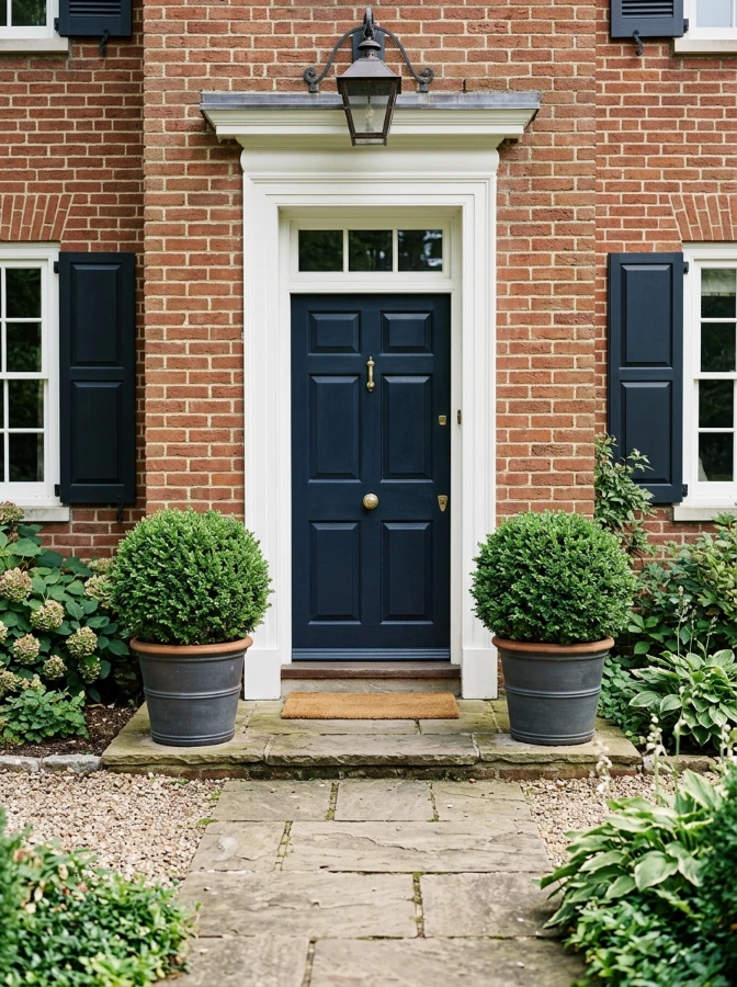 Symmetrical potted plants
