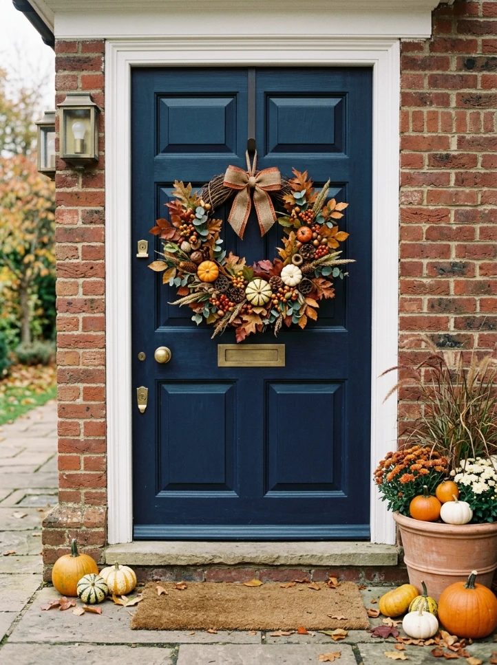 A seasonal wreath