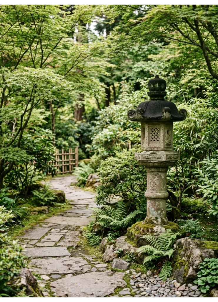 Traditional stone lanterns