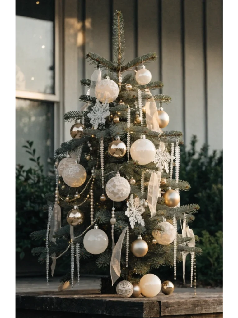 Decorating the tree in a tight palette