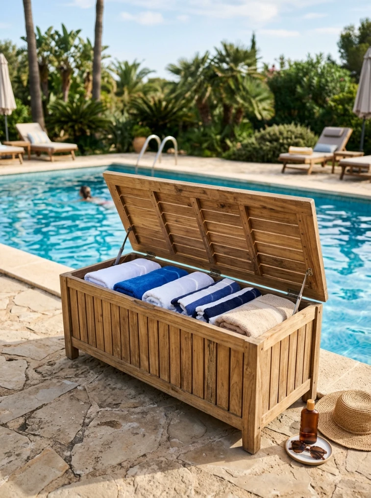 A storage bench that doubles as seating