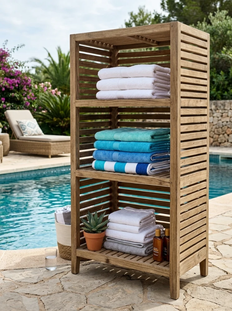 Slatted shelving for airflow underneath