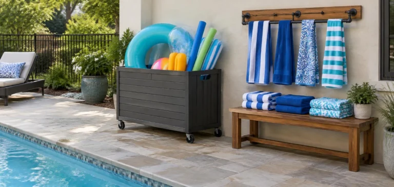 22 Pool Towel and Float Storage Ideas to Stay Organized