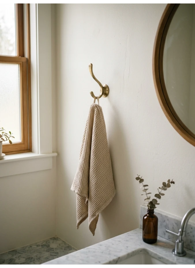 A hook instead of a towel bar