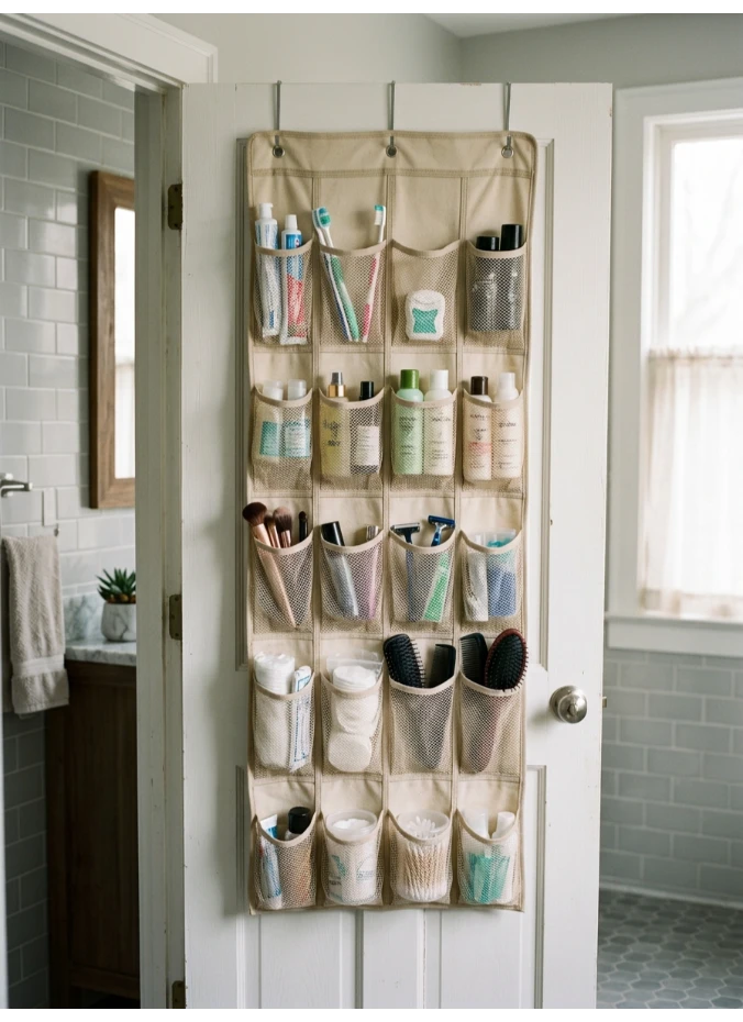 An over-the-door organizer