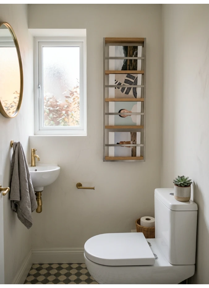 A slim magazine or reading rack