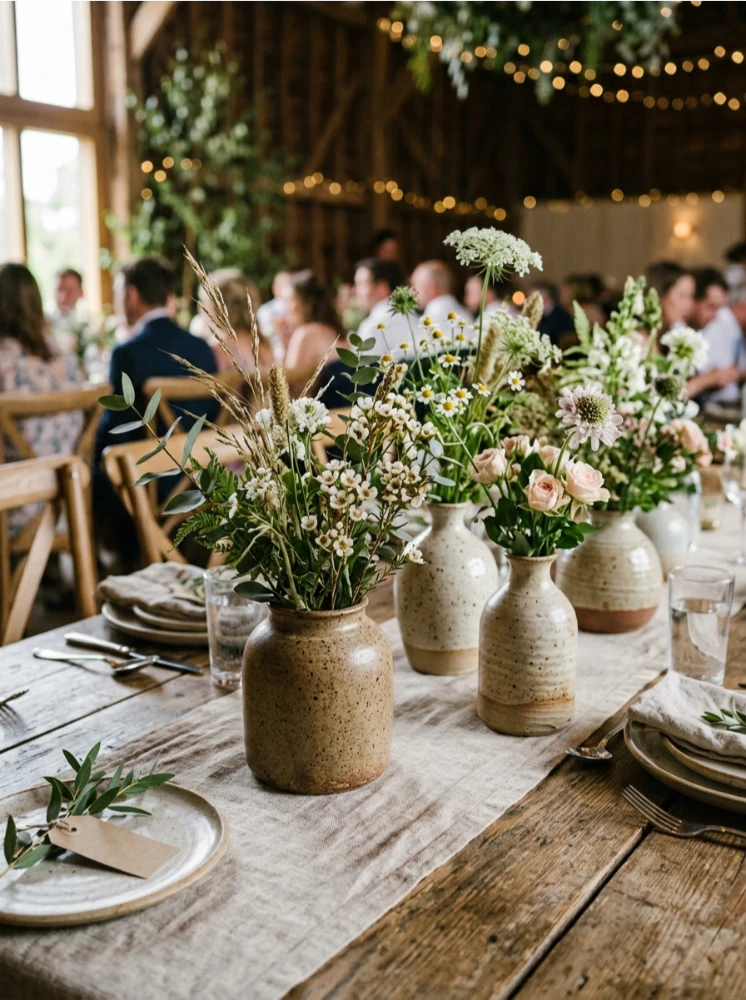 Hand-thrown ceramic vases