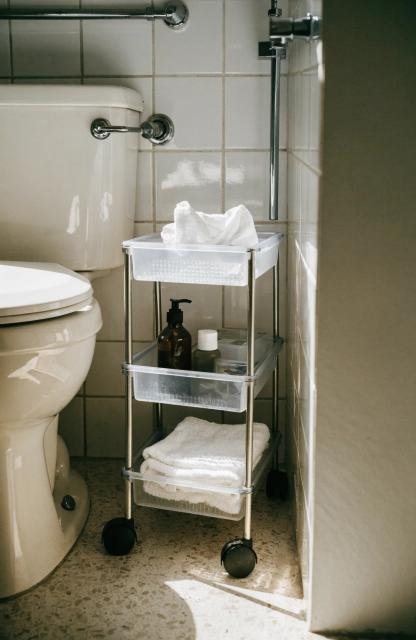 close-up-of-a-slim-three-tier-rolling-storage-cart.