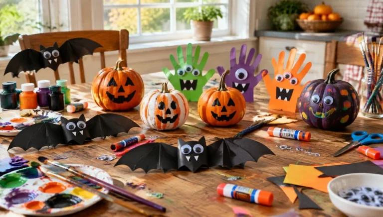 halloween-kids-crafts-table